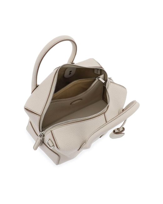 Tod's Natural Grained Leather Bowling Bag