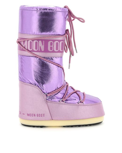 Moon Boot Purple Metallic Snow Boots Icon