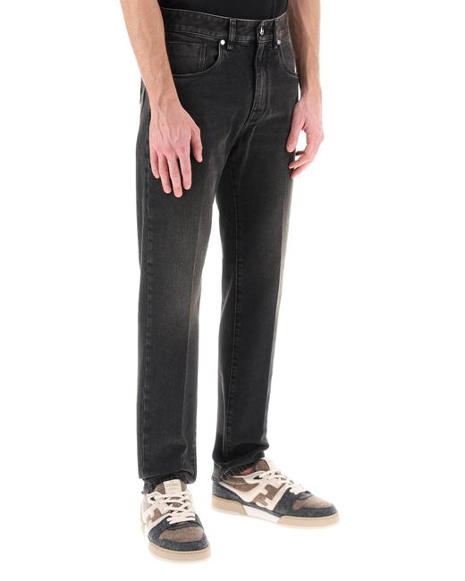 Fendi Gray Regular Jeans With Tailored Crease for men