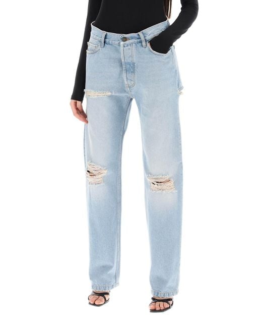 DARKPARK Blue Naomi Jeans With Rips And Cut Outs
