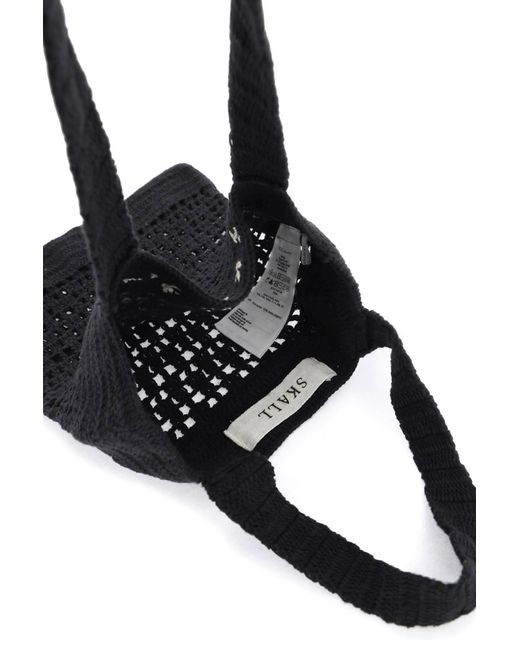 Skall Studio Black Evalu Crochet Handbag