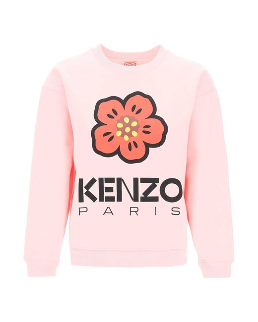 Felpa Girocollo Bokè Flower di KENZO in Pink