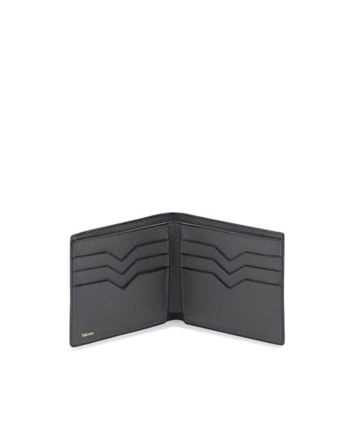 Valextra Gray Leather Bifold Wallet for men