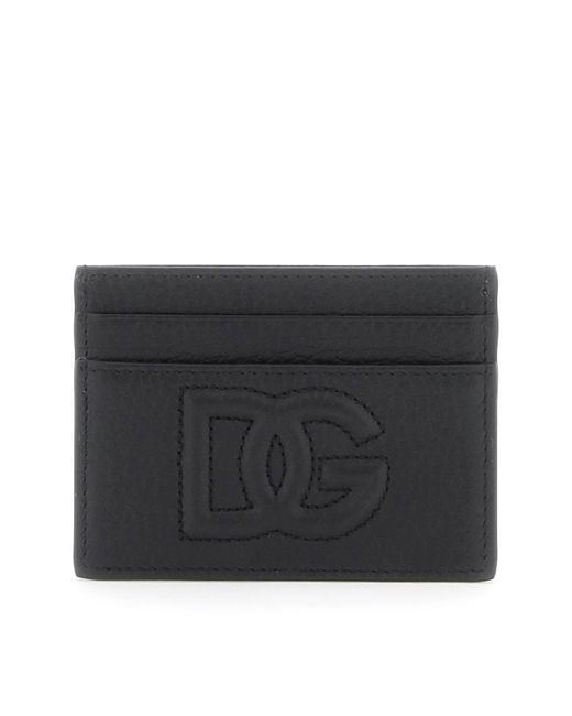 Dolce & Gabbana Black Cardholder With Dg Logo for men