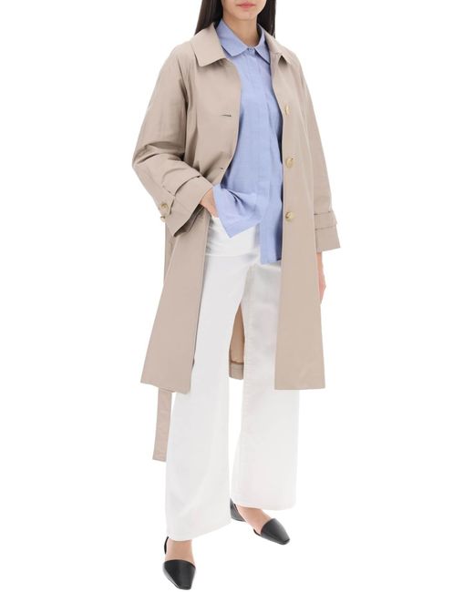 Max Mara The Cube Natural Single-breasted Trench Coat In Water-resistant Twill