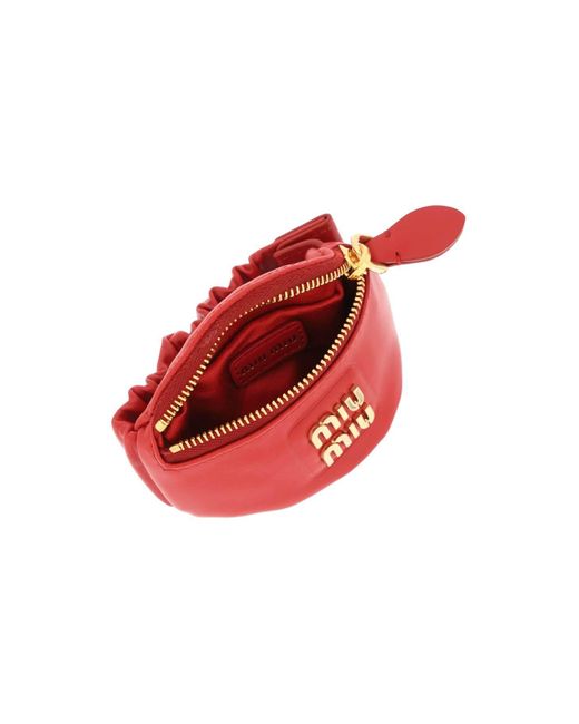 Bracciale Con Mini Pouch di Miu Miu in Red