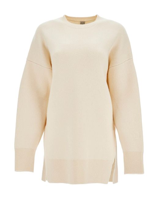 Totême  Natural Fine Knit Wool And Cashmere Sweater