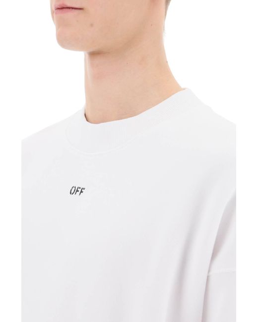Off-White c/o Virgil Abloh White Skate Sweatshirt With Off Logo for men