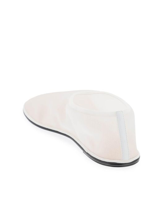 The Row White Nylon Slip-on Shoes
