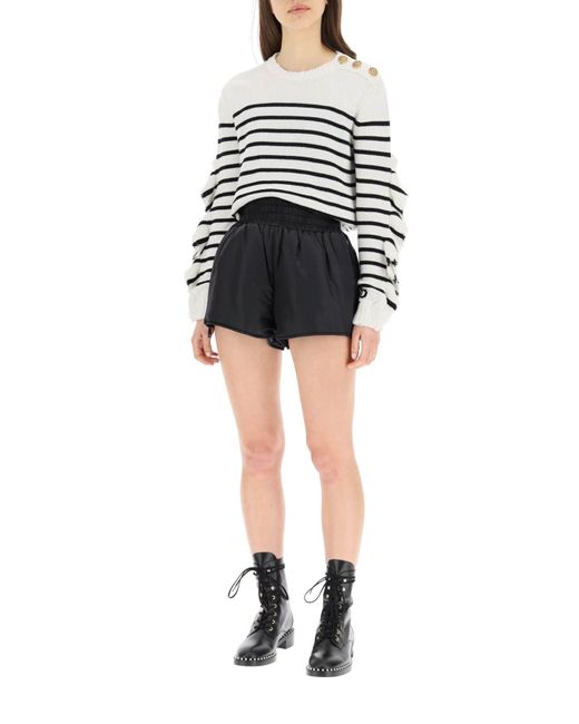 RED Valentino Wool Striped Sweater With Ruffles - Save 38% - Lyst