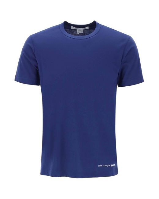 Comme des Garçons Blue Comme Des Garcons Shirt Logo Print T-Shirt for men