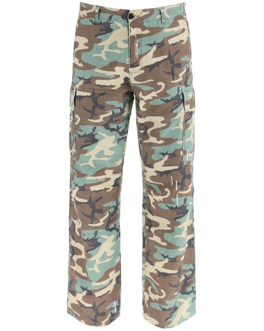 ERL Blue Camouflage Cargo Pants for men