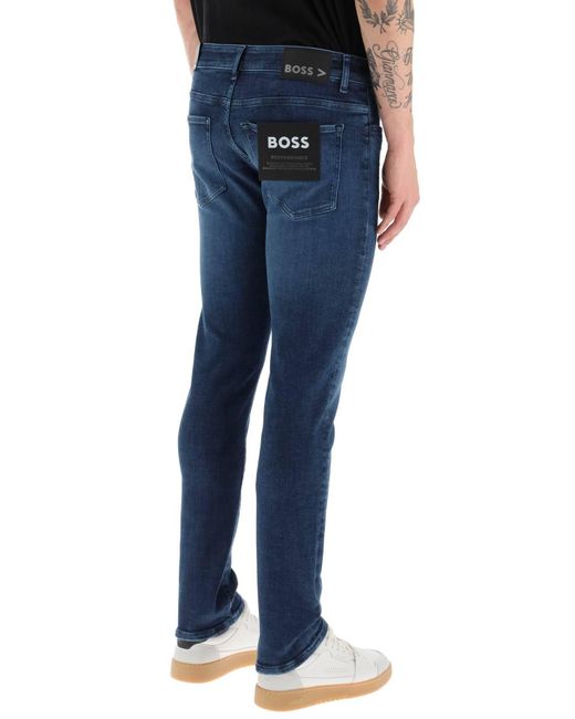Boss Blue Delaware Slim Fit Jeans for men
