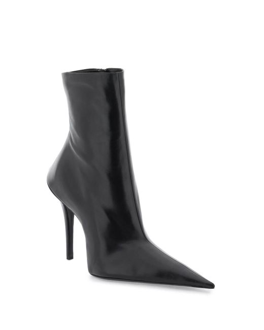 Balenciaga Black Leather 'Witch' Ankle Boots
