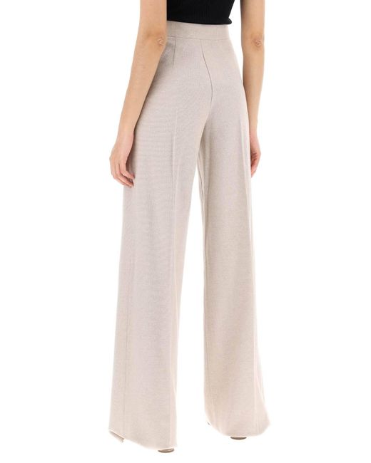 Max Mara White Cotton Jersey Pants For