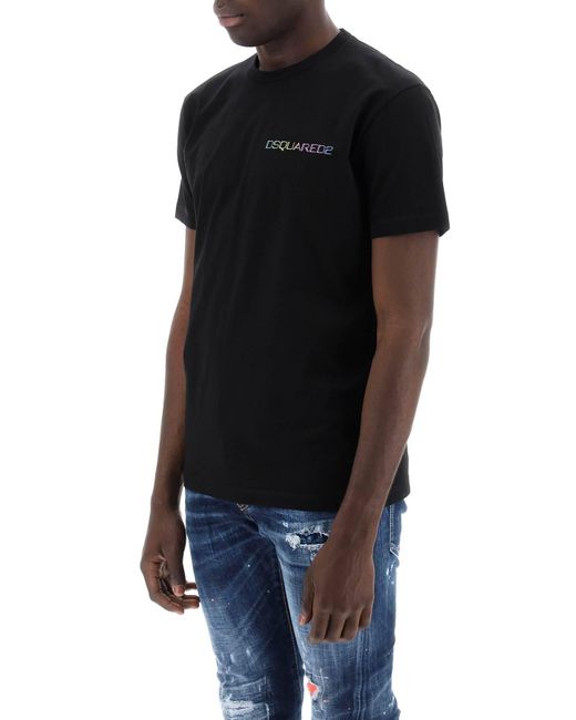 DSquared² Black Printed Cool Fit T-Shirt for men