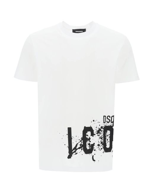DSquared² White Icon Splash Cool Fit T-shirt for men