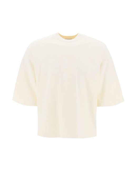T-Shirt Oversize Con Logo Airbrush di Fear Of God in White da Uomo