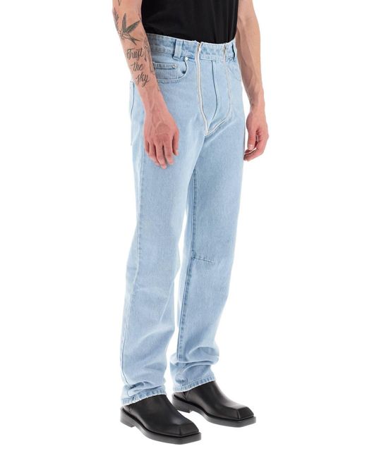 Jeans Con Gamba Dritta E Doppia Zip di GmbH in Blue da Uomo
