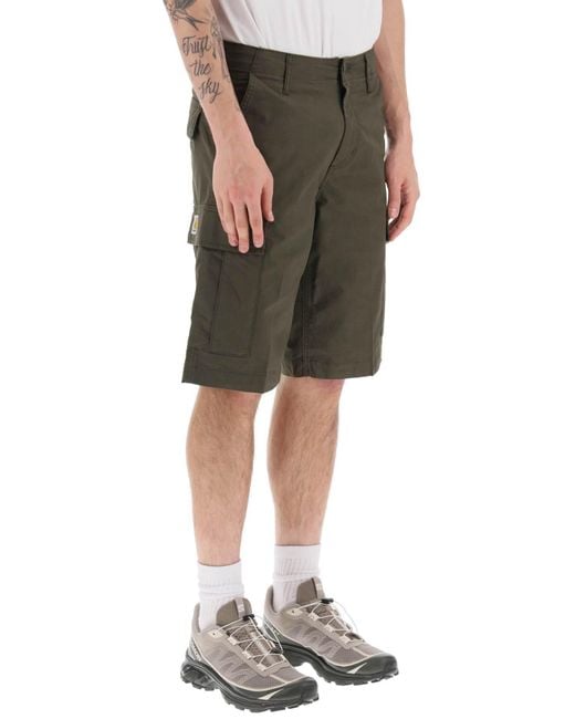 Carhartt WIP Regular Cargo Shorts In Ripstop Cotton in Gray for Men | Lyst