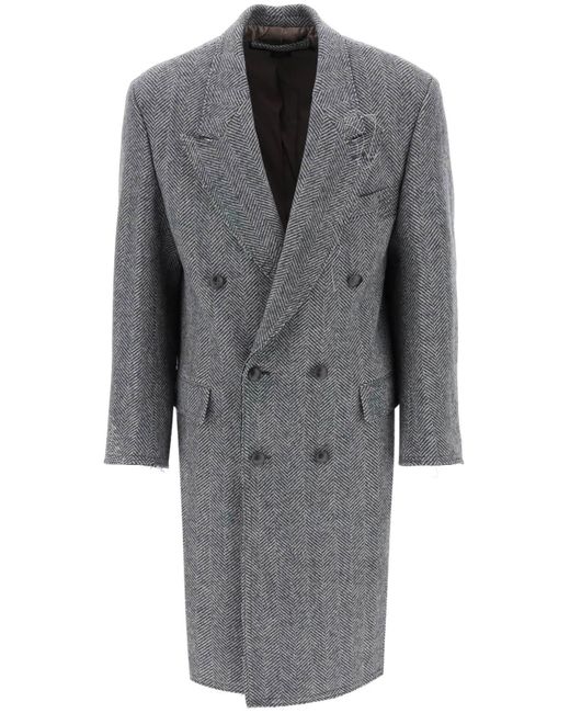 ANDERSSON BELL Gray 'Moriens' Double-Breasted Coat for men