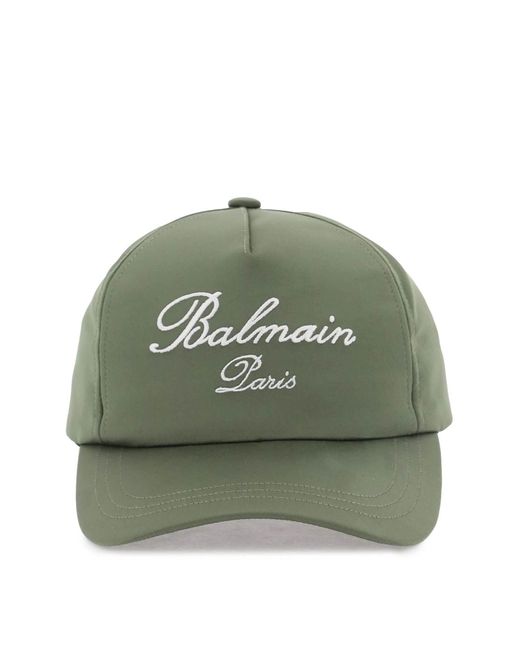 Balmain Green "Baseball Cap for men
