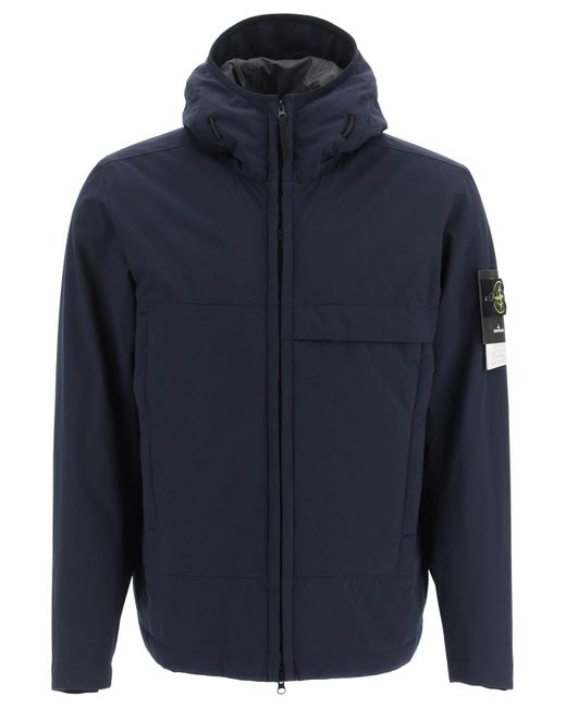 Stone Island Soft Shell-r Jacket With E.dye Technology in Blue for Men |  Lyst