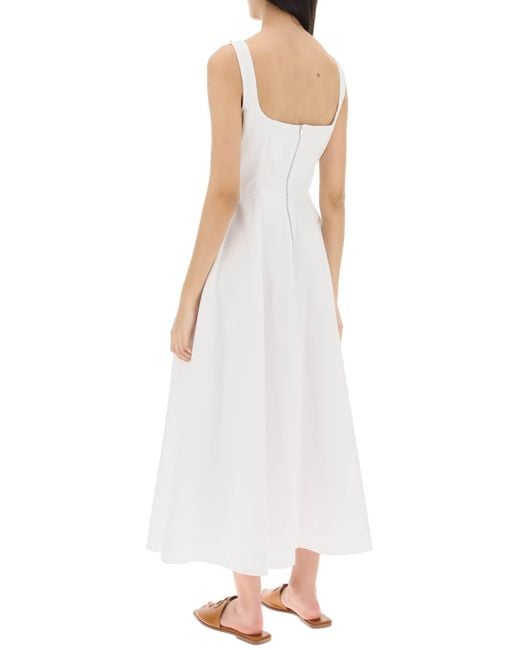 Sportmax White 'Fantino' Long Cotton Dress