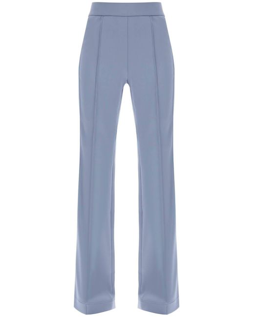 Fendi Blue Flared Pants With Logo Tape