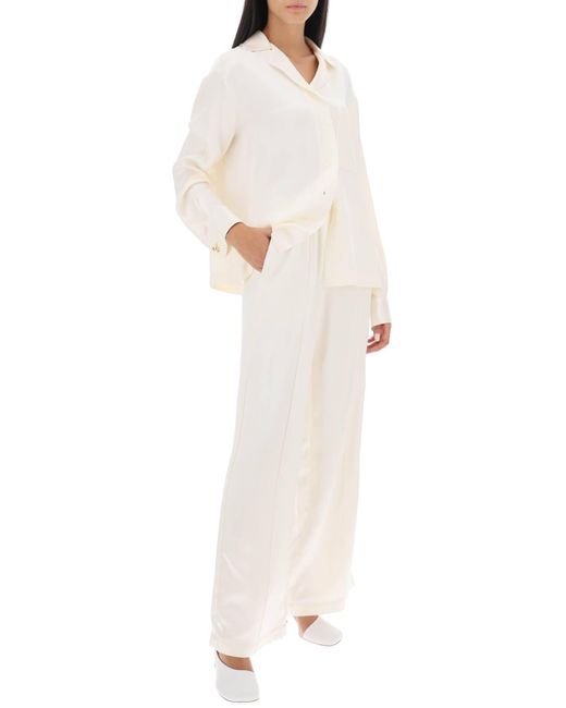 Loewe White Silk Pajama Pants