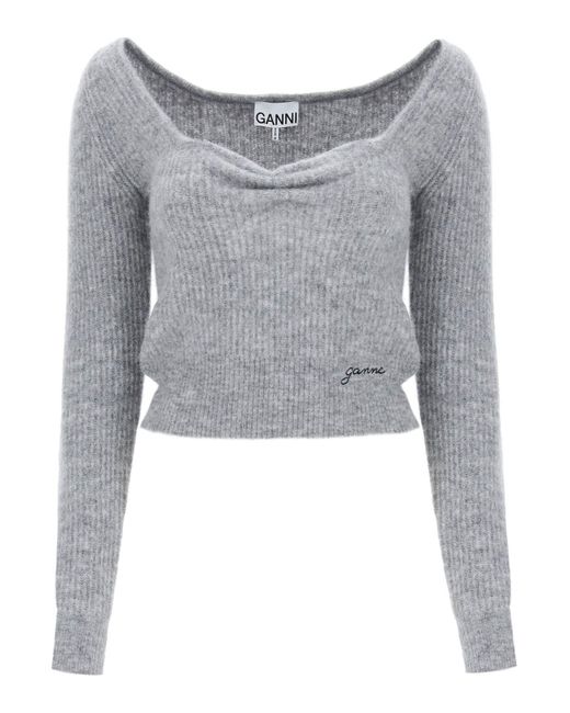 Ganni grey shop sweater