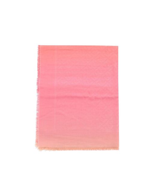 Fendi Pink "Silk And Wool Dégradé Sh