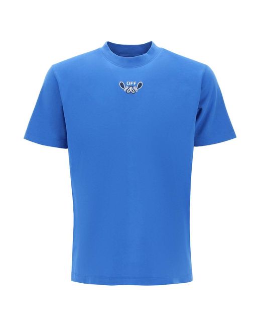 Off-White c/o Virgil Abloh Blue "Arrow Bandana Pattern T-Shirt for men