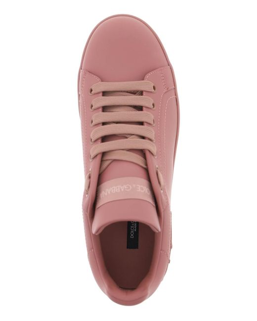 Dolce & Gabbana Pink Portofino Sneakers