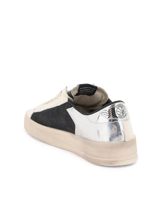Golden Goose Deluxe Brand White Mesh And Leather Stardan Sneakers for men