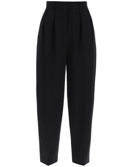 The Row Black Corby Double-pleat Pants