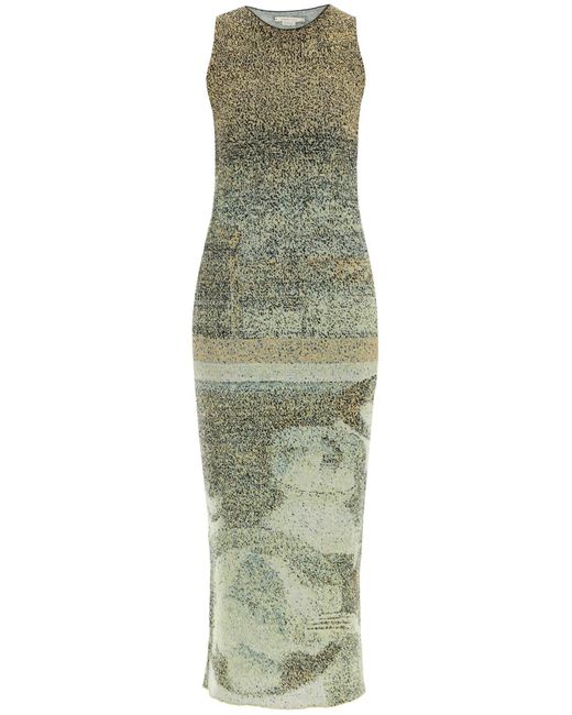 Paloma Wool Green 'almuerzo' Jacquard Knit Dress