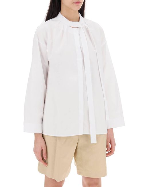 Camicia Filippa Con Lavallière di Max Mara in White