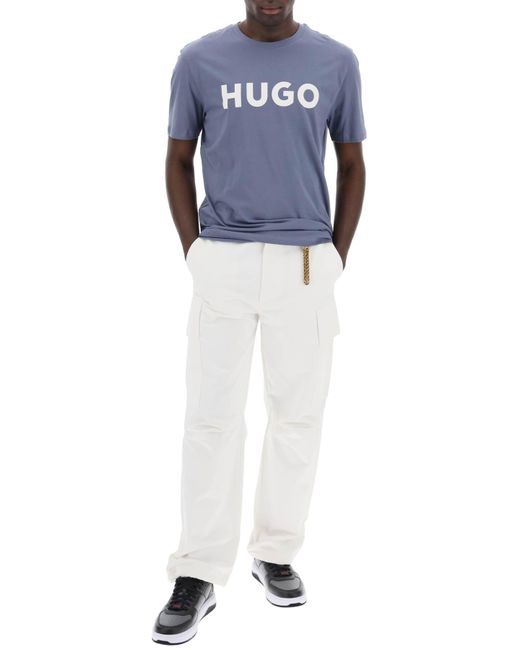 HUGO Blue Dulivio Logo T Shirt for men