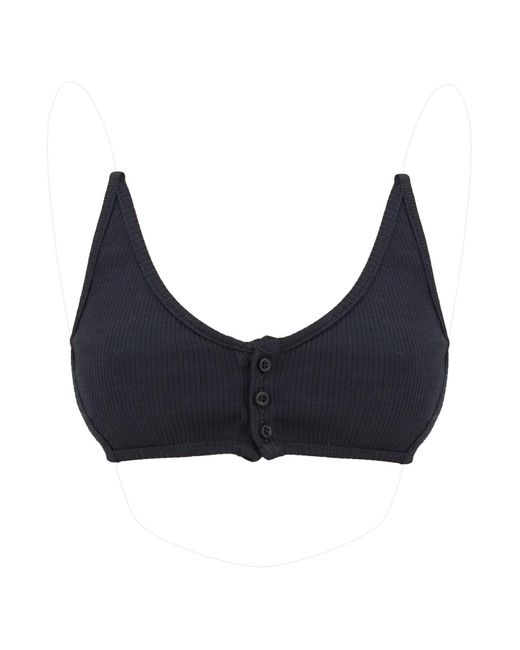 Y. Project Blue Y Project Invisible Strap Crop Top With Spaghetti