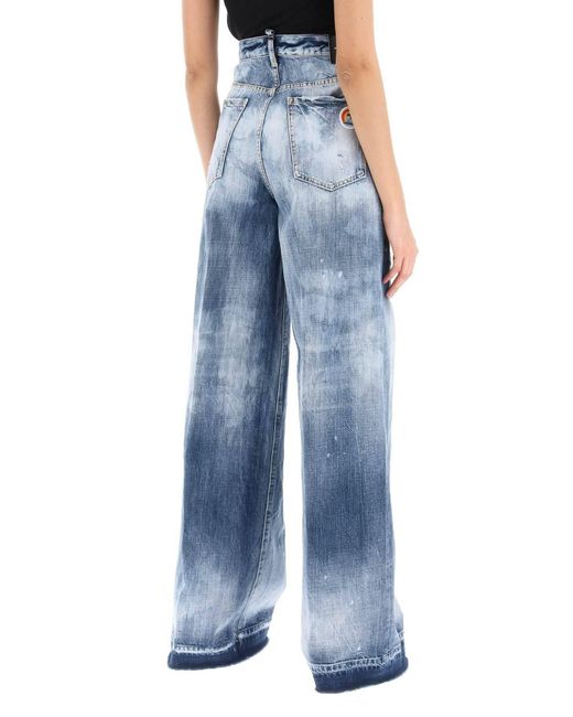 DSquared² Blue Traveller Jeans In Light Everglades Wash