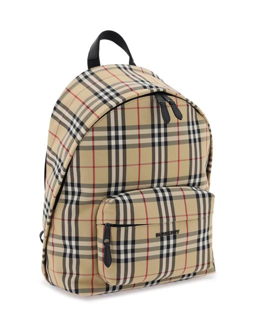 Burberry Natural Check Backpack for men