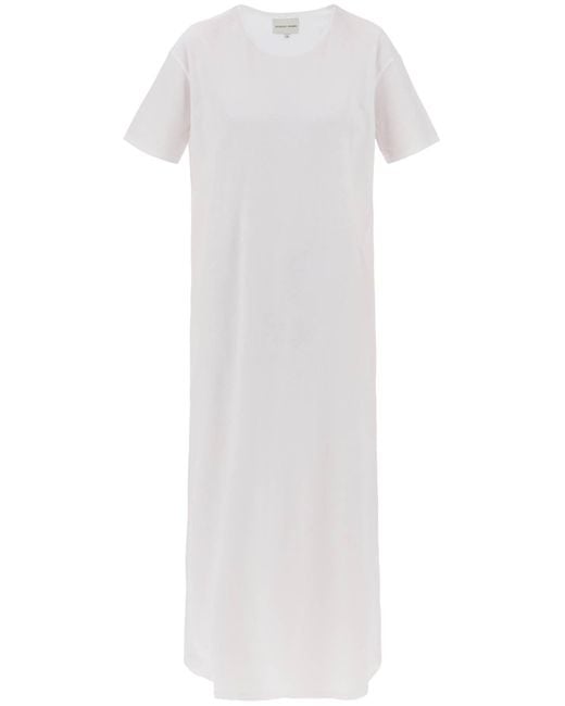 Loulou Studio White Maxi Arue Organic Pima Cotton Dress