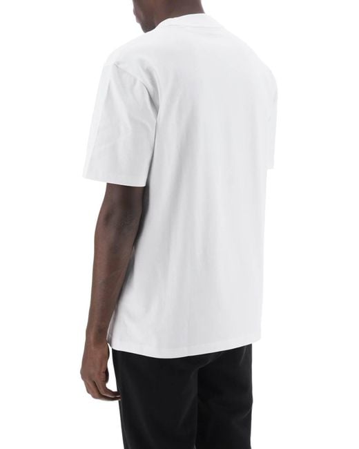 T Shirt Girocollo Dapolino di HUGO in White da Uomo