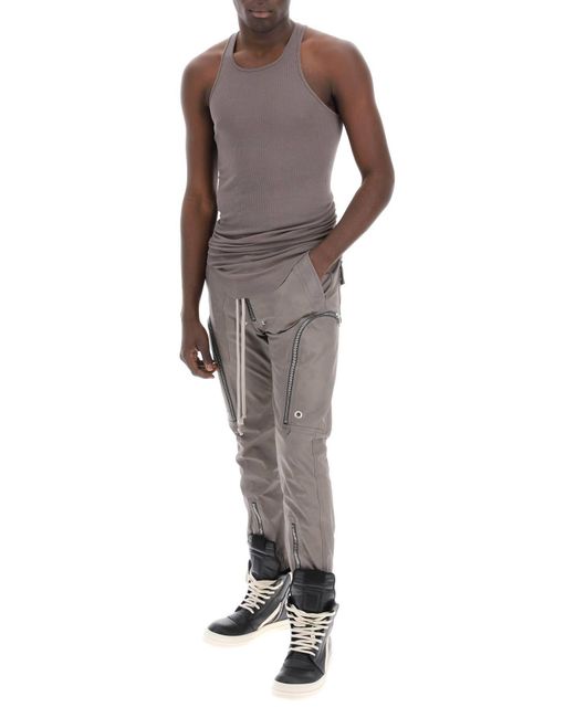 Rick Owens Gray "ribbed Jersey Tank Top With for men