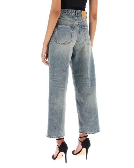 Haikure Blue 'Betty' Cropped Jeans With Straight Leg
