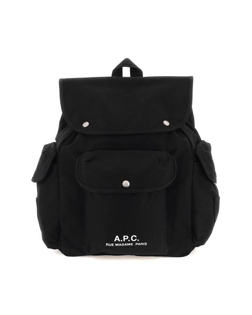 A.P.C. Black Récupération 2.0 Backpack for men