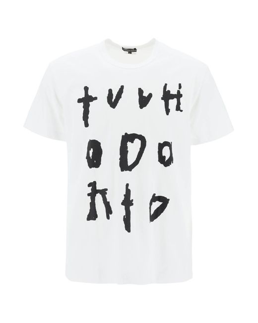 Comme des Garçons White Artwork Print T-Shirt for men