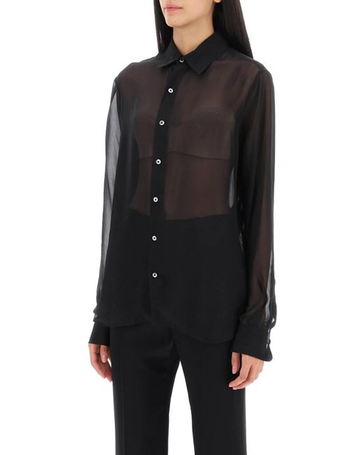 Ann Demeulemeester Black Edwine Silk Shirt