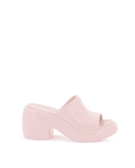 Ferragamo Pink Mules With Chunky Sole